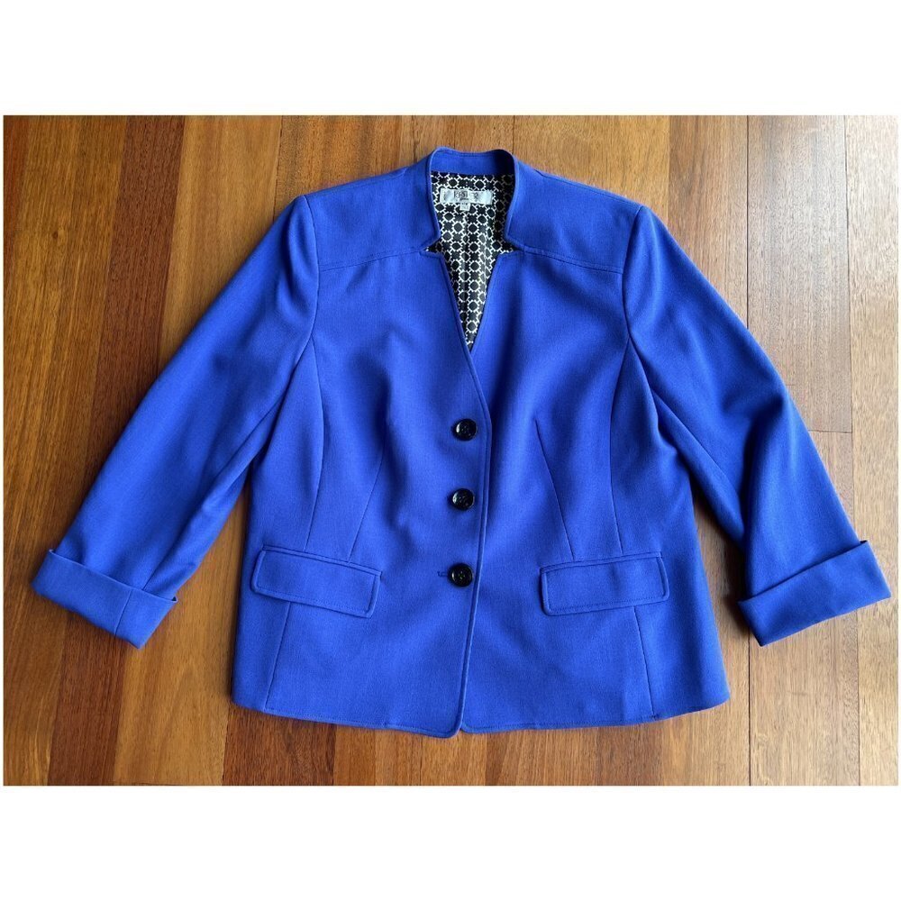 Kasper 3 Button Blazer With Notched Collar, 14w - image 3